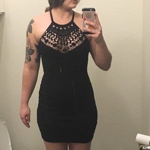 Black lace dress